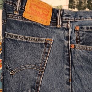 Levi's Classic Blue Jeans with Tan Label